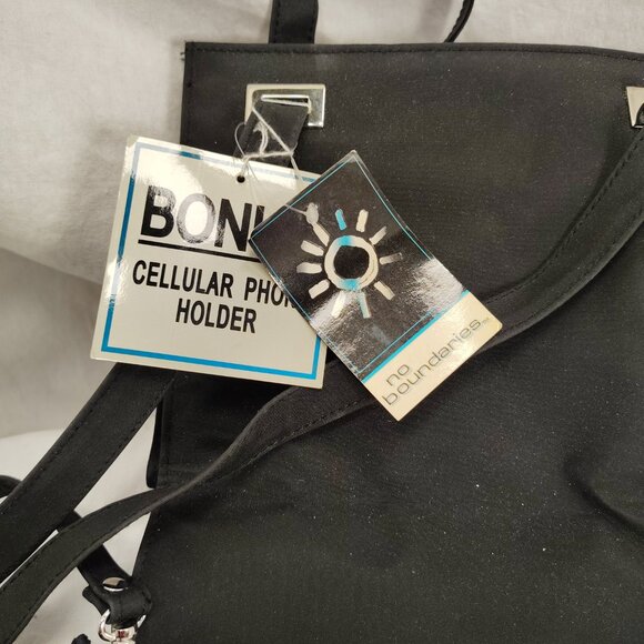 No Boundaries, bag with cellphone holder, black, 9.5" x 8" x 3.5" - Picture 5 of 11